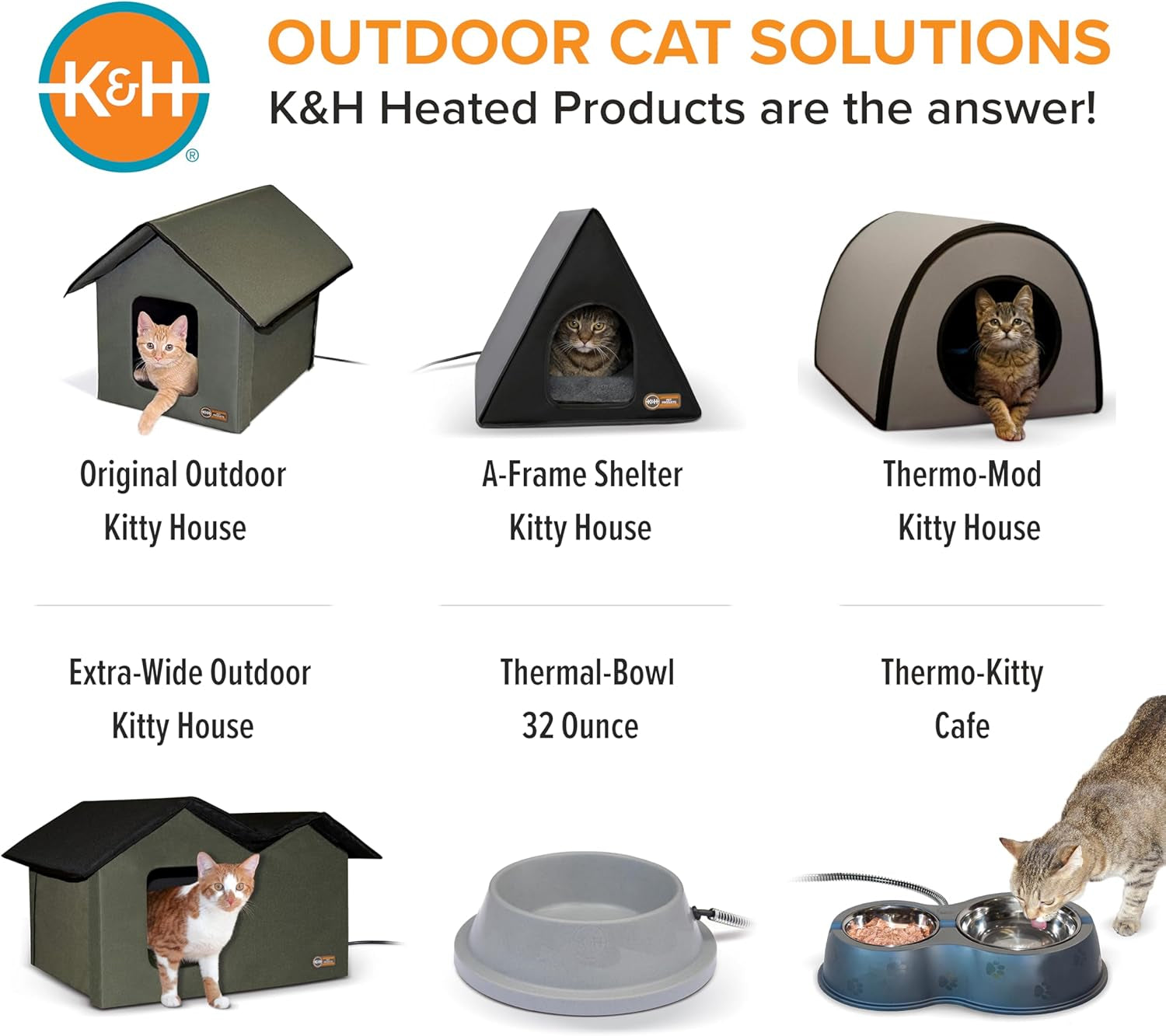Original Outdoor Heated Kitty House Cat Shelter 19 X 22 X 17 Inches - Heated or Unheated